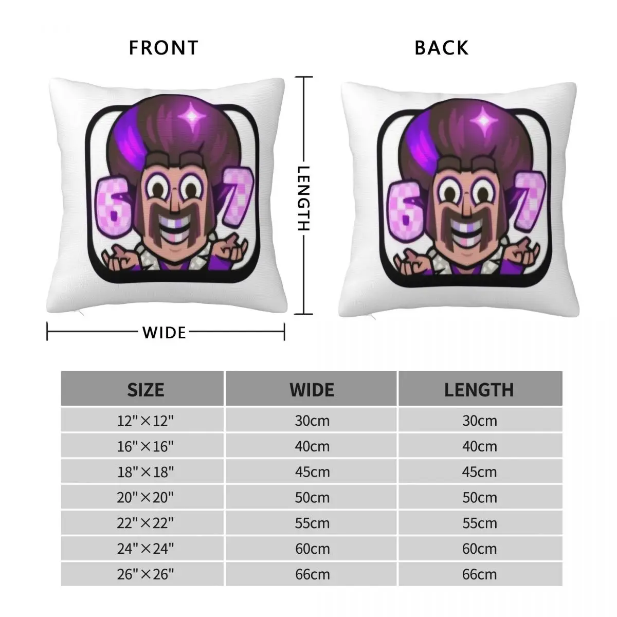 67 Wizard Clash Royale Pillowcase Polyester Linen Velvet Pattern Zip Decorative Room Cushion Cover 18