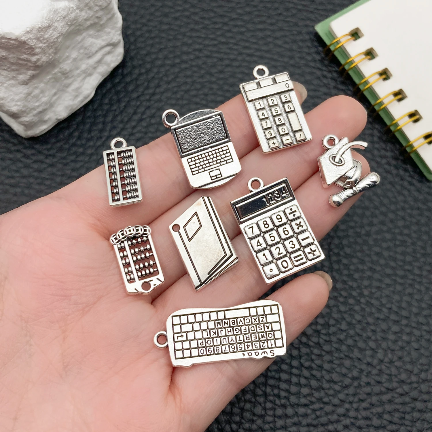 20pcs Academic-Themed Charms (Perfect for School Season & Graduation) - DIY Materials for Teacher/Student Jewelry & Gift Accesso