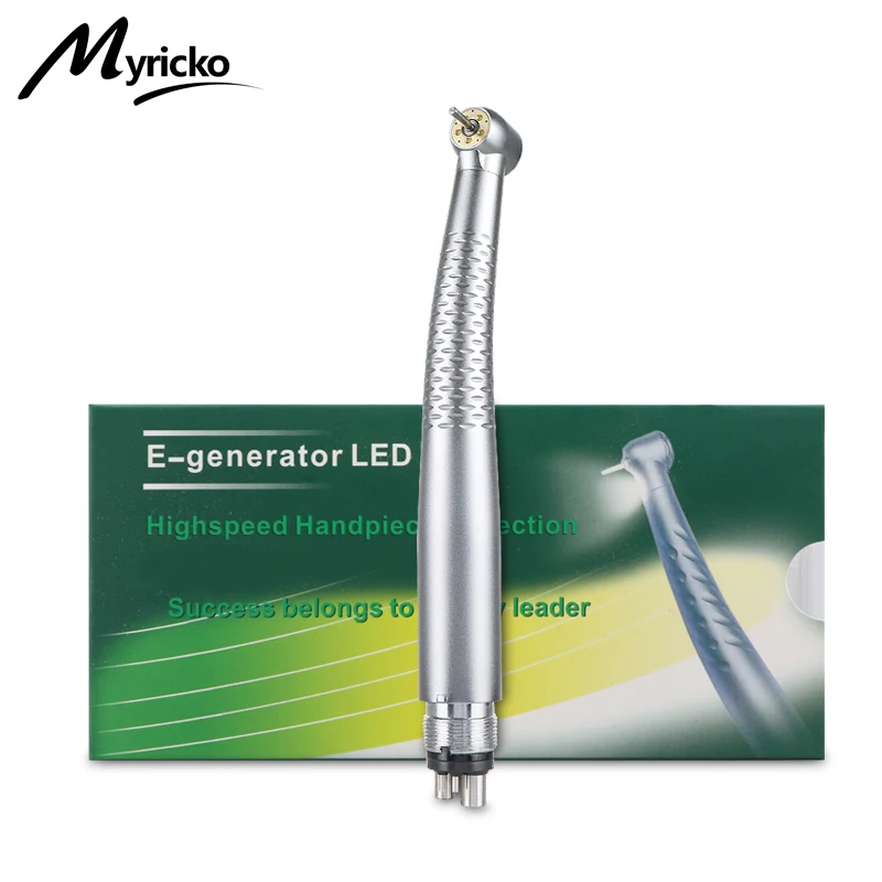 Dental 5 Led High Speed Handpiece Five Lights Push Button Dental High Speed Handpieces Ceramics Bearing Dentist Turbine