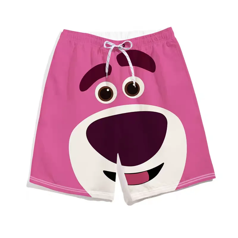 

In The New Summer of 2025, Hui 3D Printed Strawberry Bear Fitness Shorts, Men's Gym Basketball, Quick-drying Downhill Motorcycle