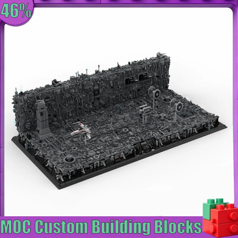 

15372PCS MOC Space Station Trench Run Diorama Model Custom Puzzle DIY Creative Assembly Educational Toy Collection Display Gift