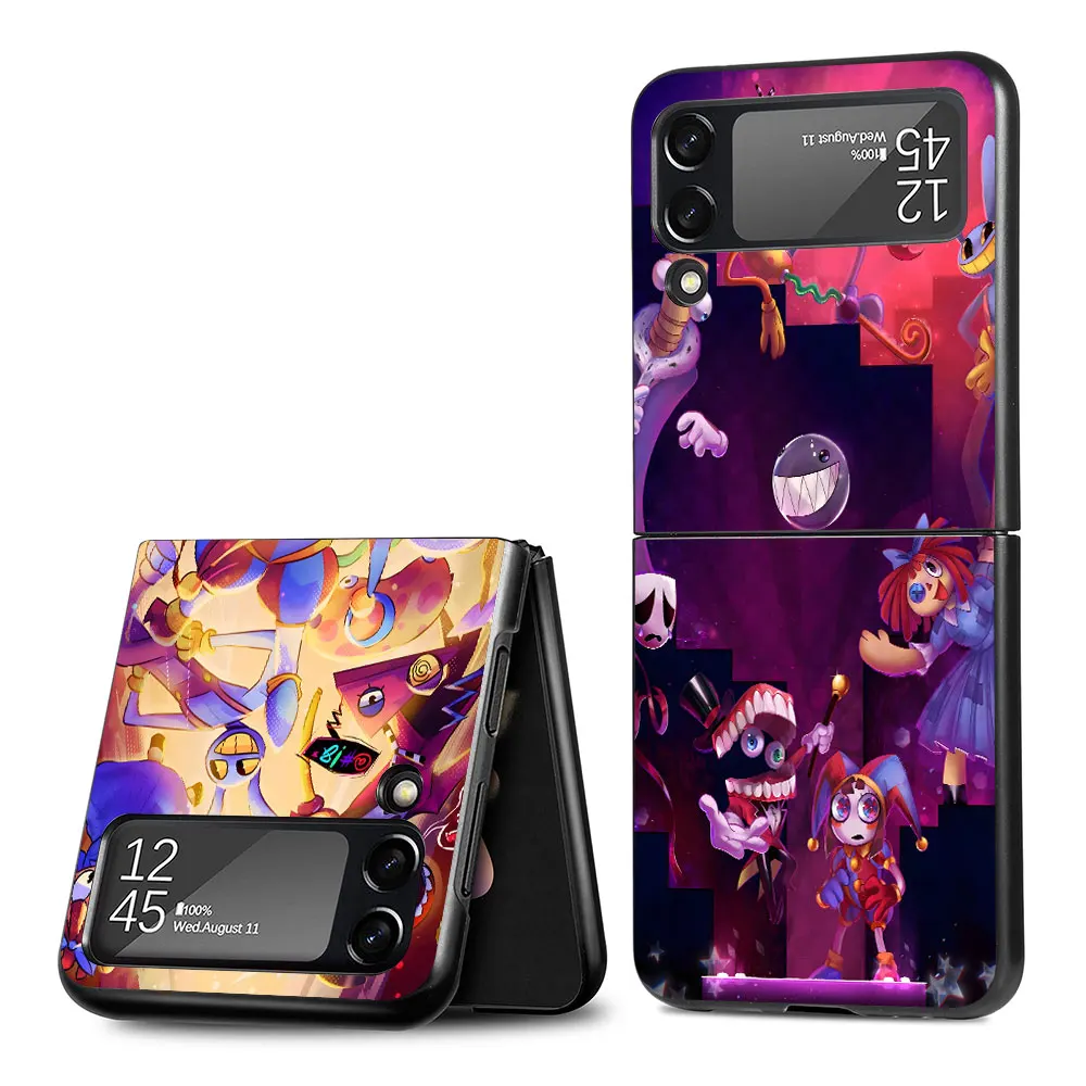 The Amazing Digital Circus Jax Case for Samsung Galaxy Z Flip 4 3 5G Hard Black Cell Phone Cover Zflip4 Zflip3 PC Flip4 Flip3