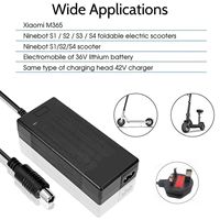 【Must-Haves】42V Fast Charging Electric Scooter Charger With LED Indicator-Suitable Xiaomi M365/Pro 2,AOVO,Ninebot Es 1 2 3 4-UK