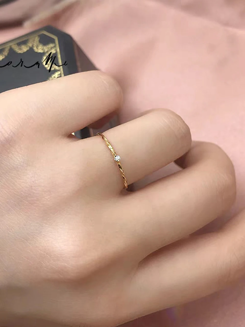 GRA Vintage-Minimalismus-Schnur-Ringe für Frauen, Geschenk, Original 925er Sterlingsilber, Verlobung, Ehering, hochwertiger edler Schmuck – Detail 5