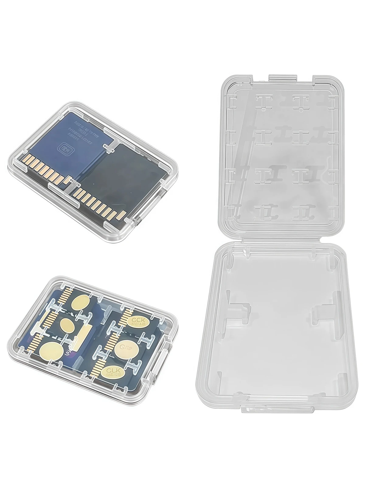 Sd Card Box Tf Sim Memory Card Storage and Protection Box Lightweight Memory Card Box Game Card Storage Box Ns2 Game Tf Card Portable Transparent Storage Box