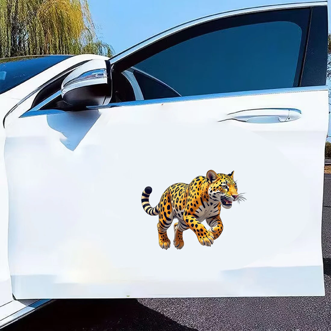 Three Ratels CG154 Running leopard art wall stickers for home decoration  personalized car decals