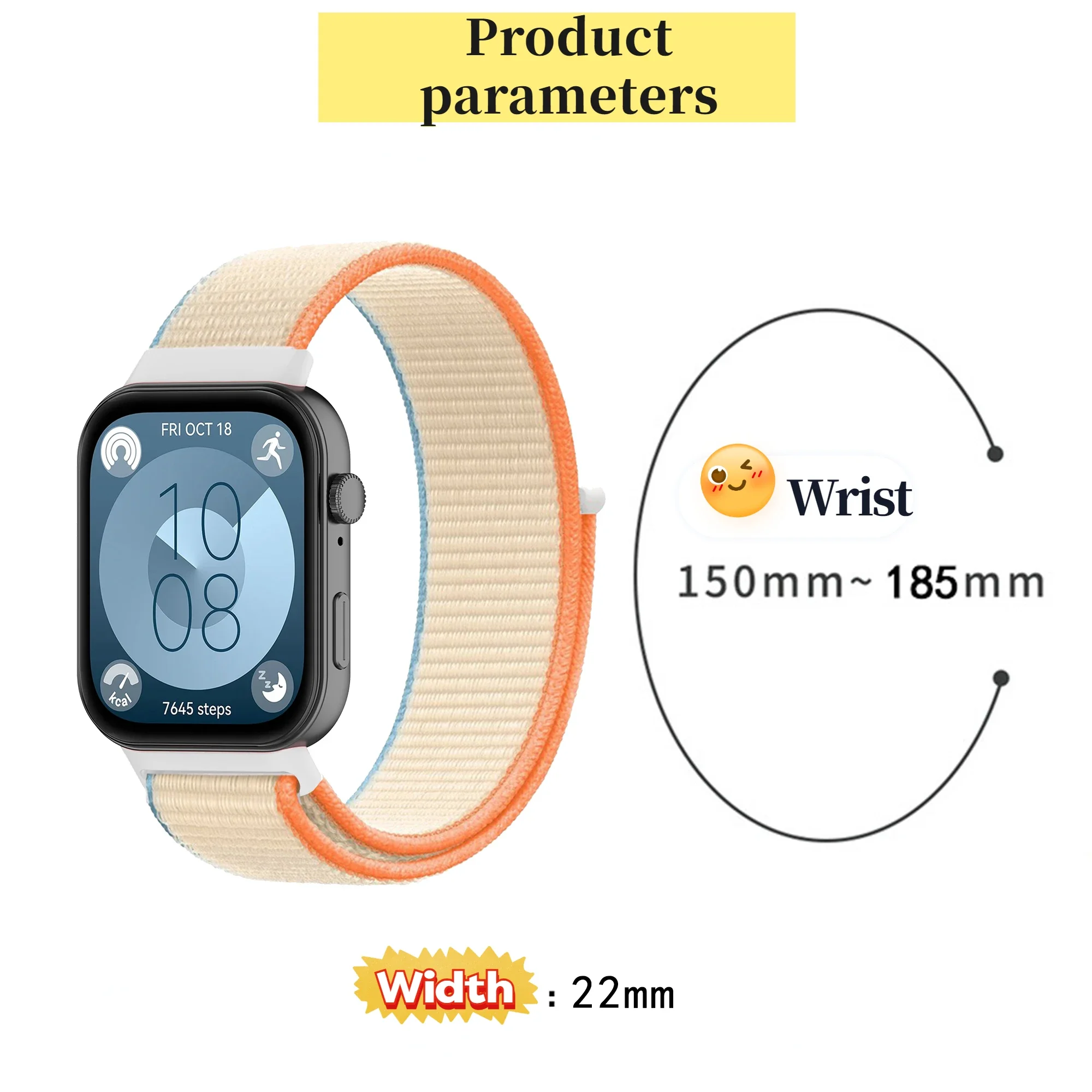 Nylon Loop Strap For Huawei Watch Fit 3/4/4 pro Smartwatch Adjustable Bracelet Correa For Huawei Watch Fit 3 Wristband Accessory