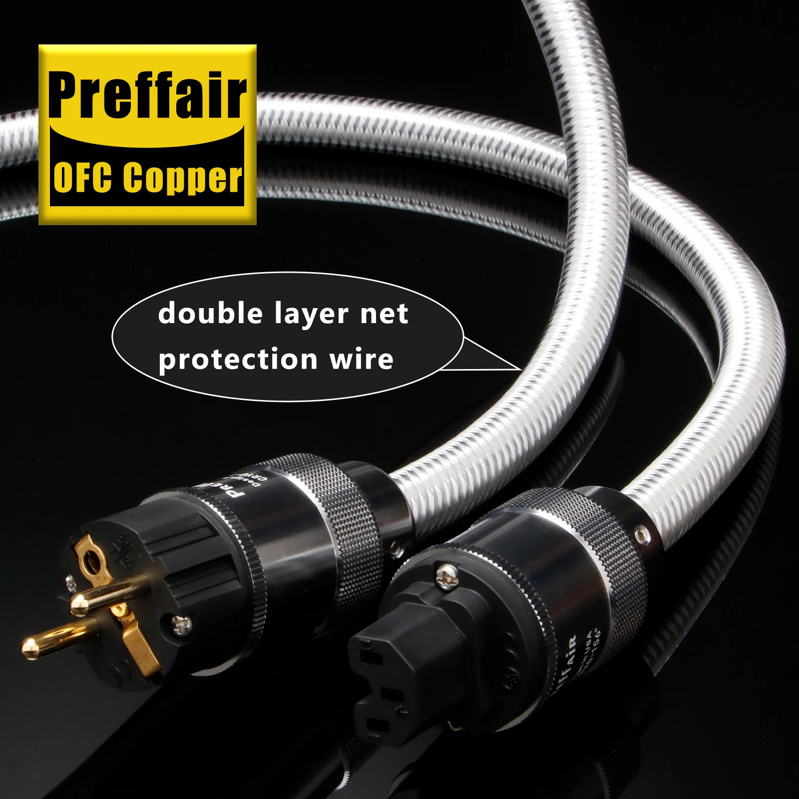 

Кабель питания HIFI OFC Медь EU Schuko Кабель питания переменного тока HIFI США Кабель питания переменного тока для лампового усилителя CD CRYO-156