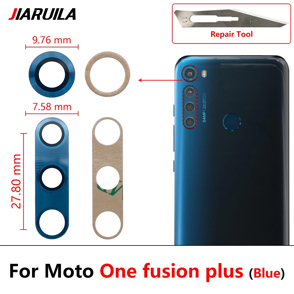 New Back Rear Camera Glass Lens For Motorola Moto One Fusion Plus Hyper Camera Glass Lens Replacement Parts