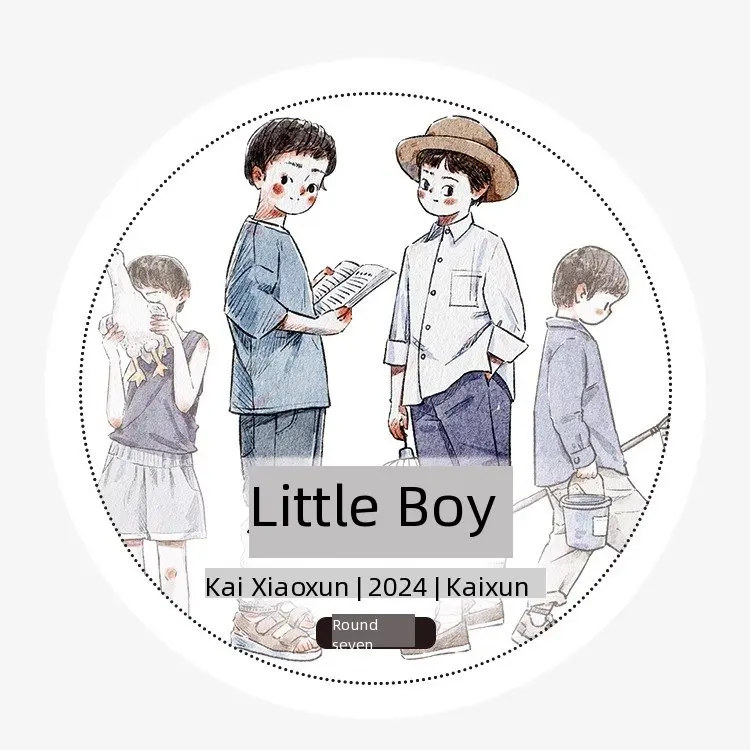 Kai Xiaoxun Little Boy Journal Planner Decoration Handbook Tape/washi/pet/matte Surface/long Cycle/die Cutting