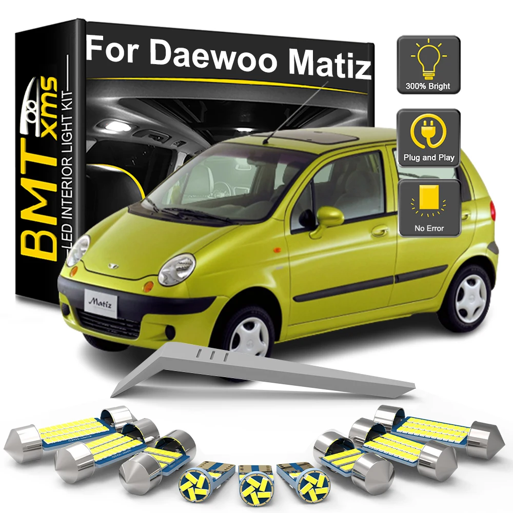 BMTxms For Daewoo Matiz M100 M150 M200 M300 1998-2014 2015 2016 2017 2018 LED Interior Light Bulb Kit Canbus Car Trunk Lamp