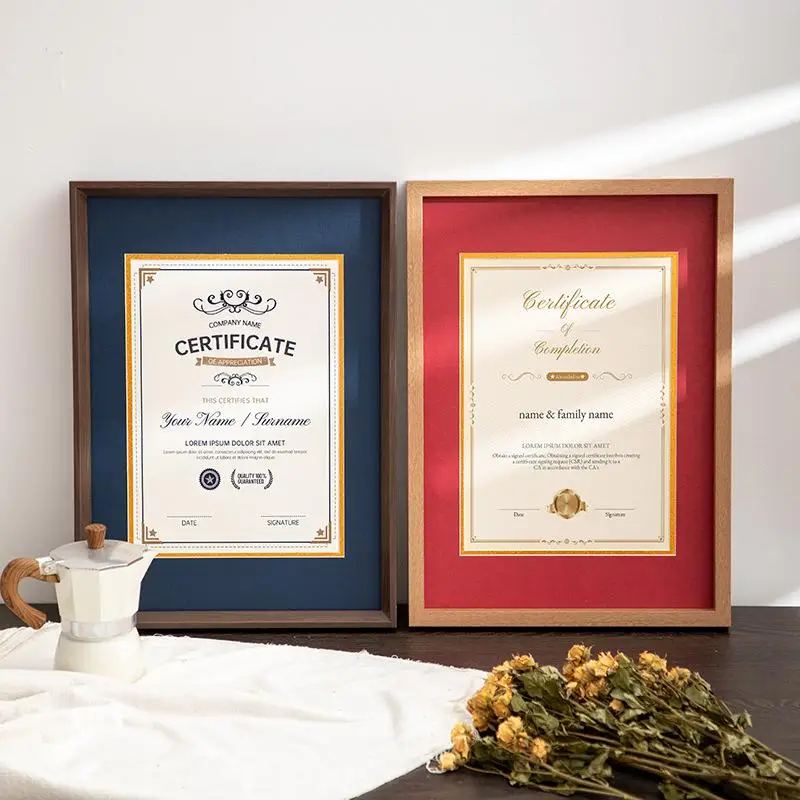 A4 Certificate Frame Display Stand ID Card Authorization Award Certificate Wall Display Frame Picture Frame Acrylic Frame