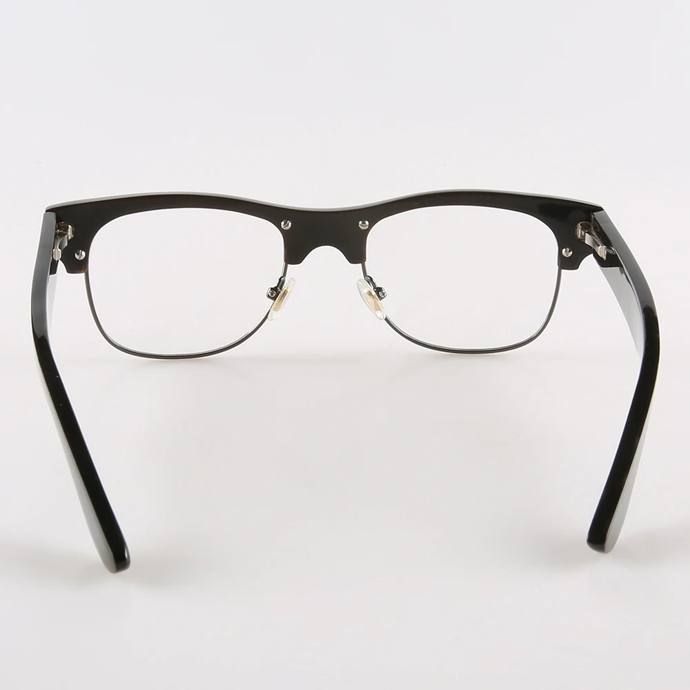 Eyeglass Frames Unique Vintage Optical Lenses Eyeglasses Half Rim Reading Handmade Buffalo Horn Prescription Man Glasses Frames