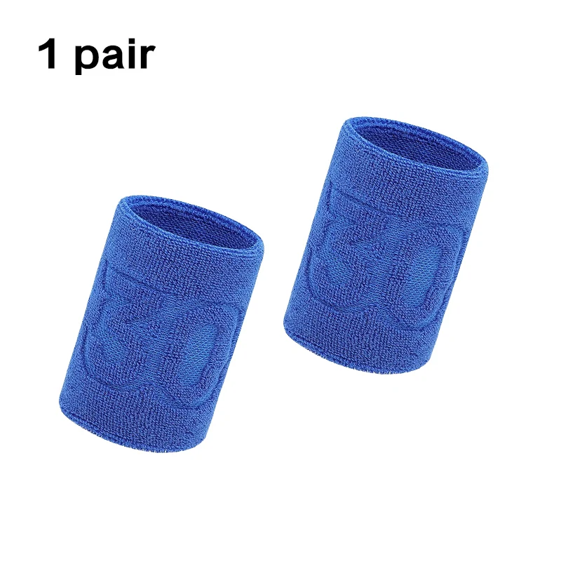 1 Pair Cotton Elastic Wristband Support Basketball Wrist Brace Wraps Men Kids Gym Fitness Powerlifting Tennis Sweat Absorption