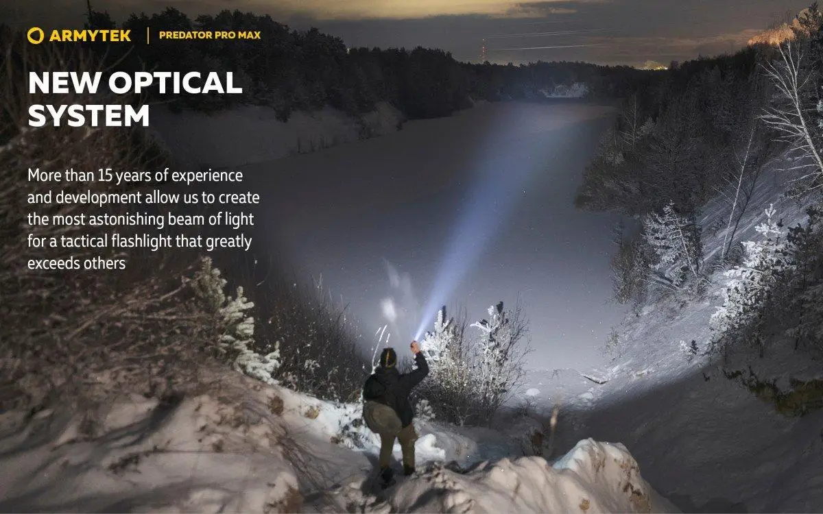 Armytek Predator Pro Max Magnete Torcia tattica USB Torcia da caccia da 3000 lumen