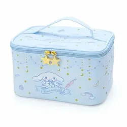 Portátil Kawaii Sanrios Saco de Cosméticos para As Mulheres, Pu À Prova D' Água Maquiagem Bolsa, Sacos De Armazenamento De Grande Capacidade, Cinnamoroll Kuromi