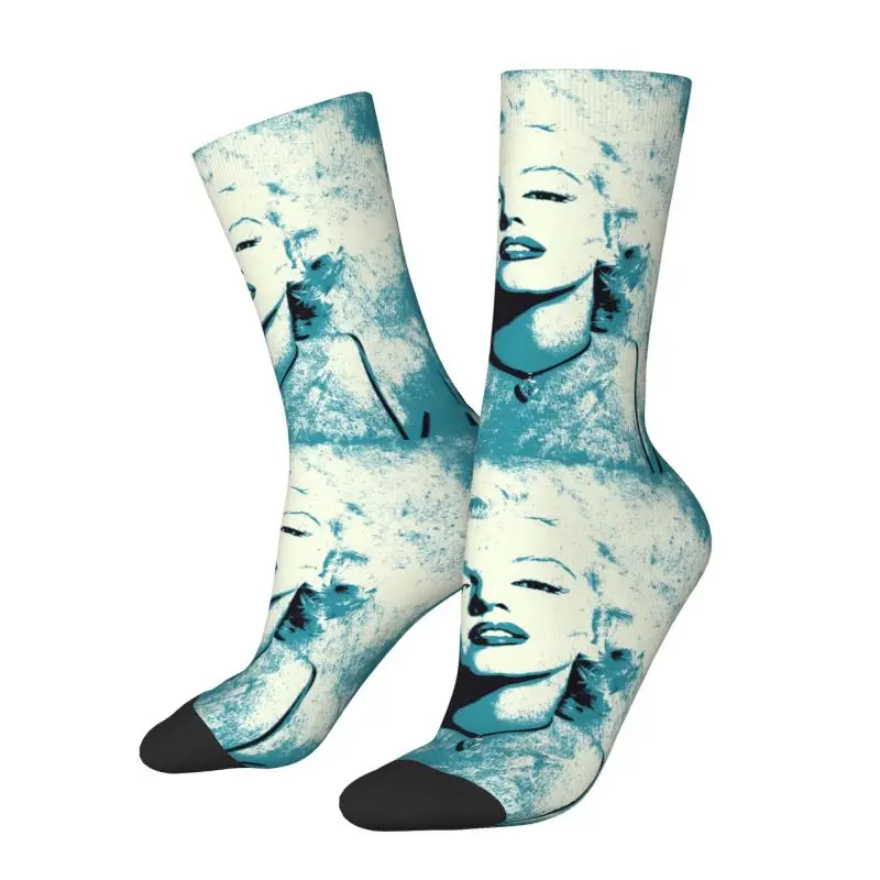 Sexy Golden Girl Monroe Marilyns Dress Socks Mens Womens Warm Fashion Crew Socks