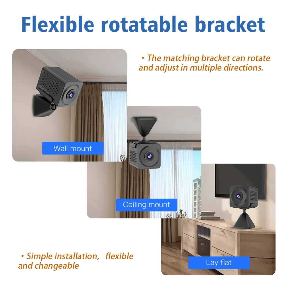 O-Kam-Mini Câmera WiFi, Monitor de Bateria Interior, Proteção de Segurança HD, Câmera IP Portátil, Áudio Bidirecional, 5MP, Vídeo Vigilância