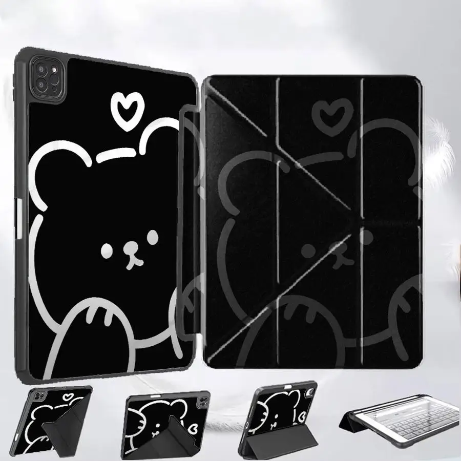 

Чехол-подставка для планшетов iPad Air 4/5, M3/M2/M4, 11 дюймов, Mini 6/7, Pro 2025, Pro 11-го/10-го/9-го/8-го/7-го поколений, 12.9 дюймов, мультяшный, милый дизайн