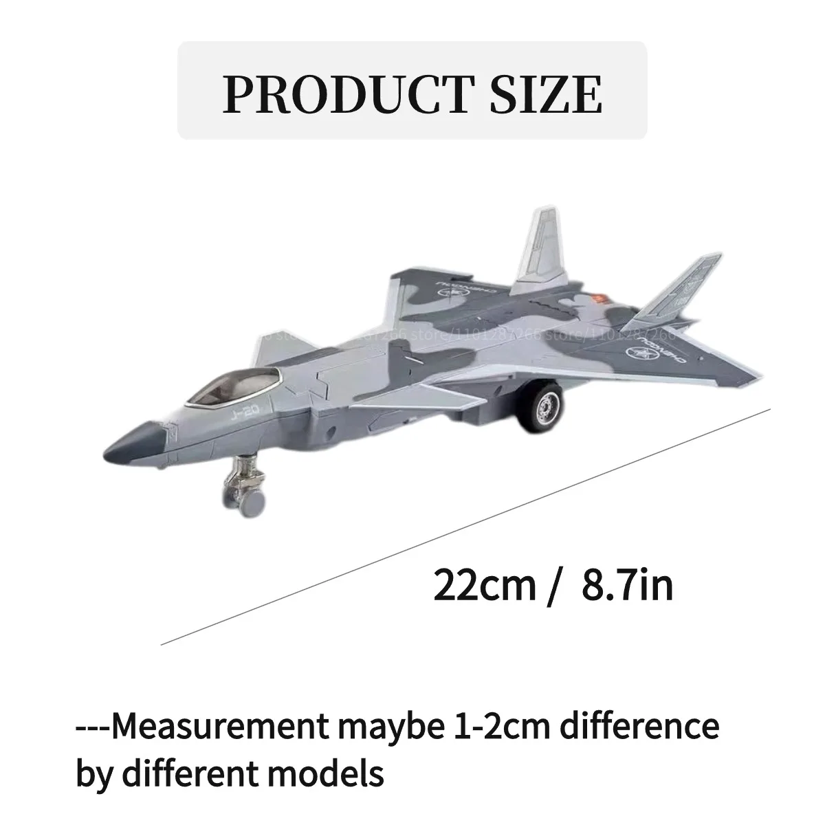 1:50 F22 B2 F35 Fighter Aircraft Toy, Pullback & Go with Light Sound, Metal Diecast Plane Model Scale Replica Kid Boy Baby Gift