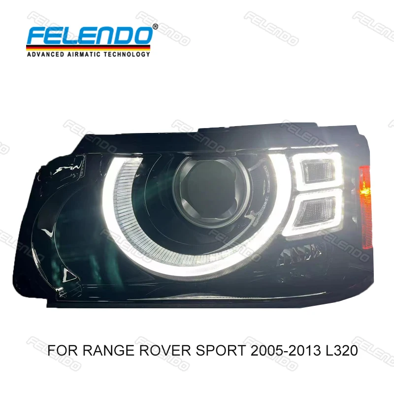 FELENDO Car LED Head Lamp For Range Rover Sport 2005-2009 2013 L320 Range A Rover Sport LR030759 LR030791 LED Headlight