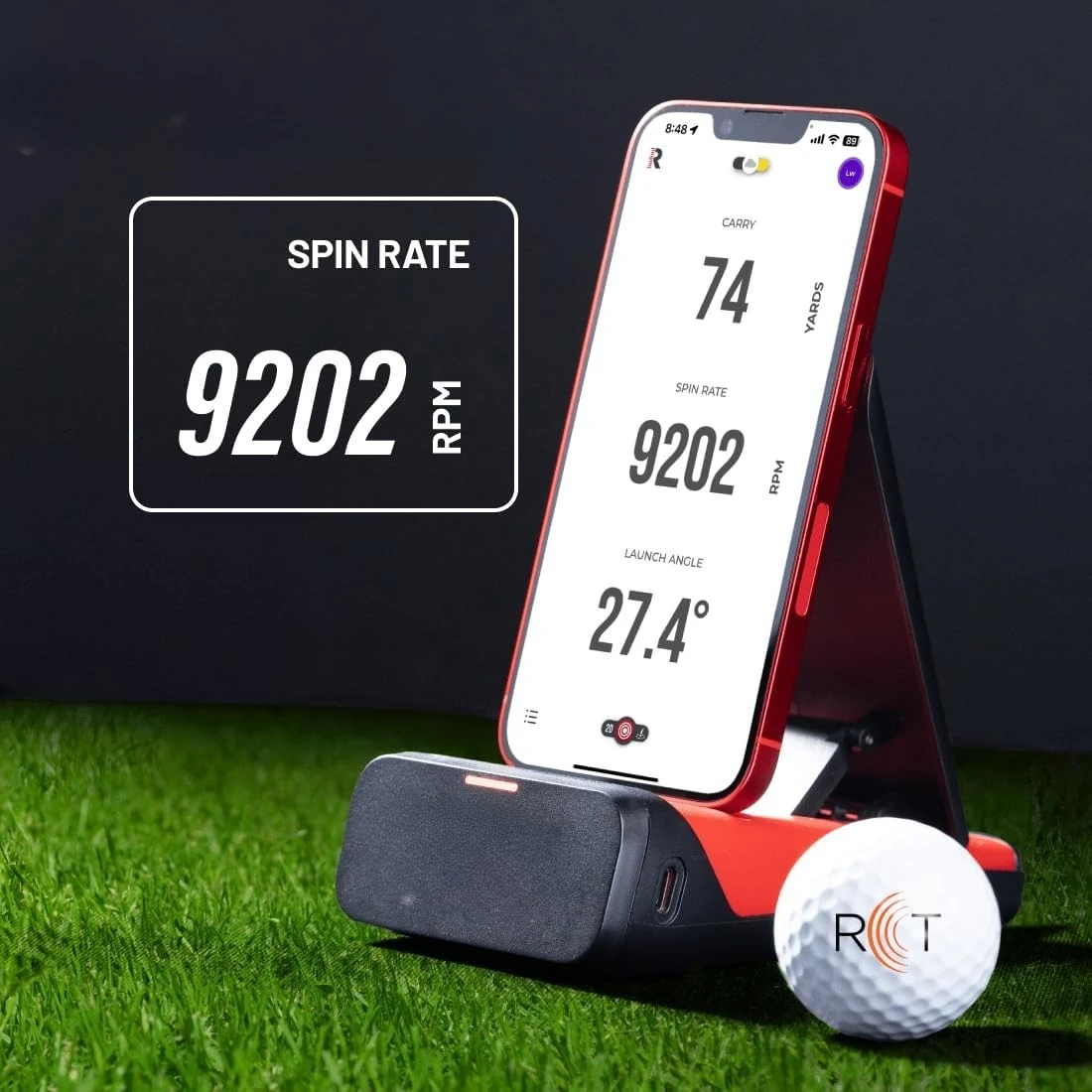 

Mobile Launch Monitor for Golf Indoor and Outdoor Use with GPS Satellite View and Professional Level Accuracy, iPhone·New