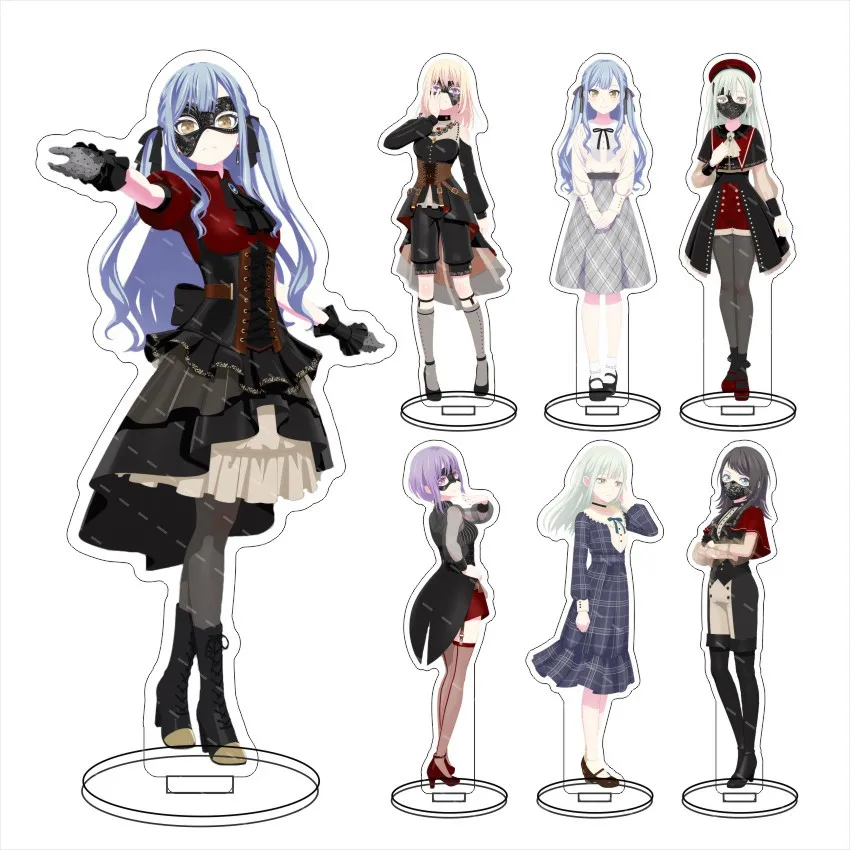 Anime BanG Dream Ave Mujica Badge Doloris Mortis Timoris Oblivionis Acrylic Stand Figure Display Cosplay Cartoon Model Plate NEW