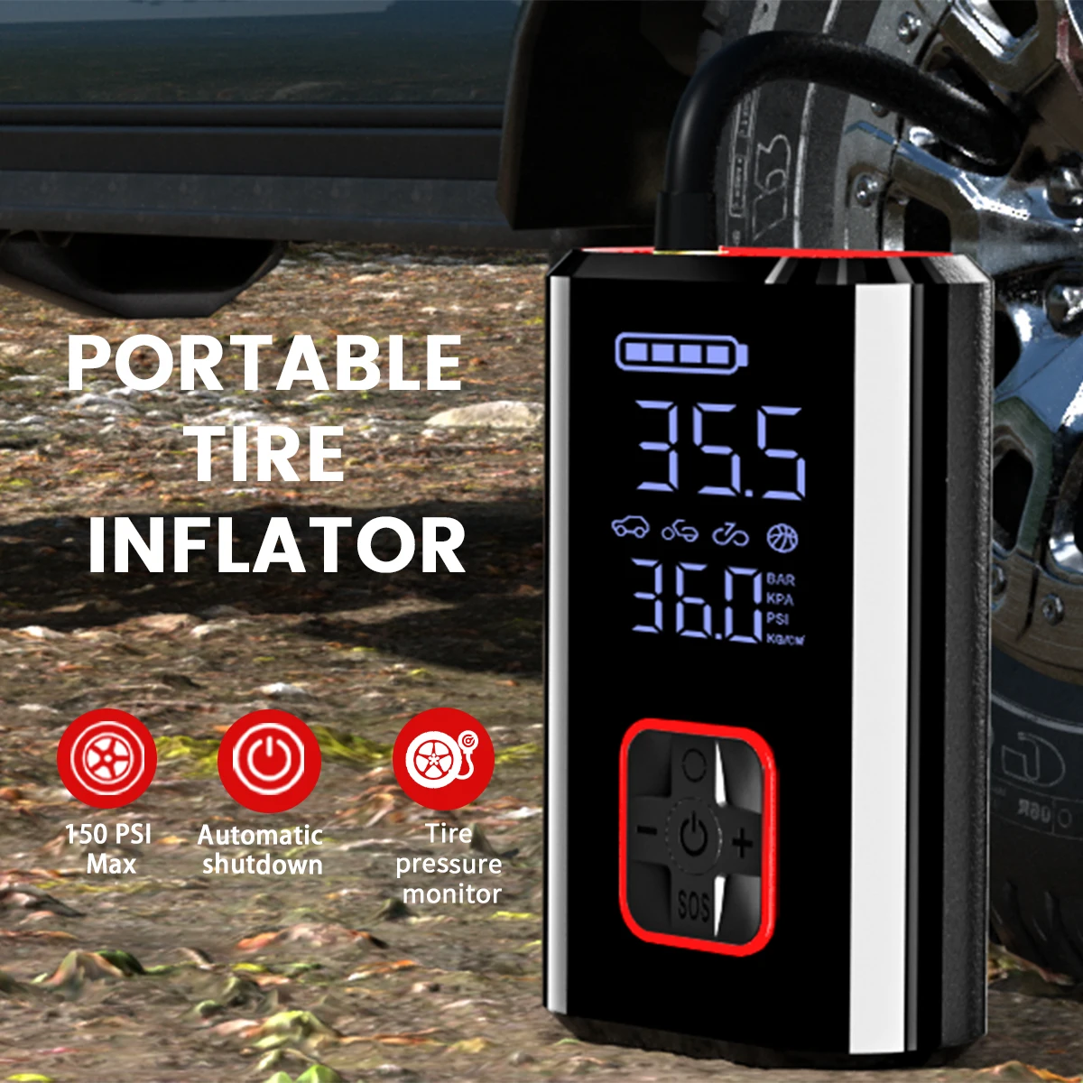 

Мини-беспроводной автомобильный воздушный компрессор 3000 мАч, электрический портативный насос для накачивания шин, быстрый надувающий воздушный насос для мотоцикла, автомобильные шарики для шин