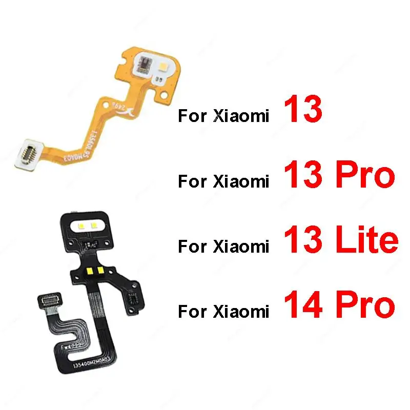 For Xiaomi 13 13 Pro 13 Lite 14 Pro Flash Light Flex Cable Proximity Ambient Light Sensor Flashlight Flex Ribbon Replacement