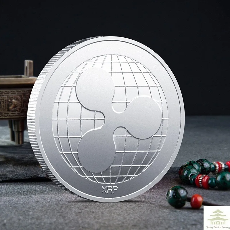Ripple Coin XRP CRYPTO Commemorative Ripple XRP Collector's Coin New Gold Silver Plated Iron Art Collection view 4