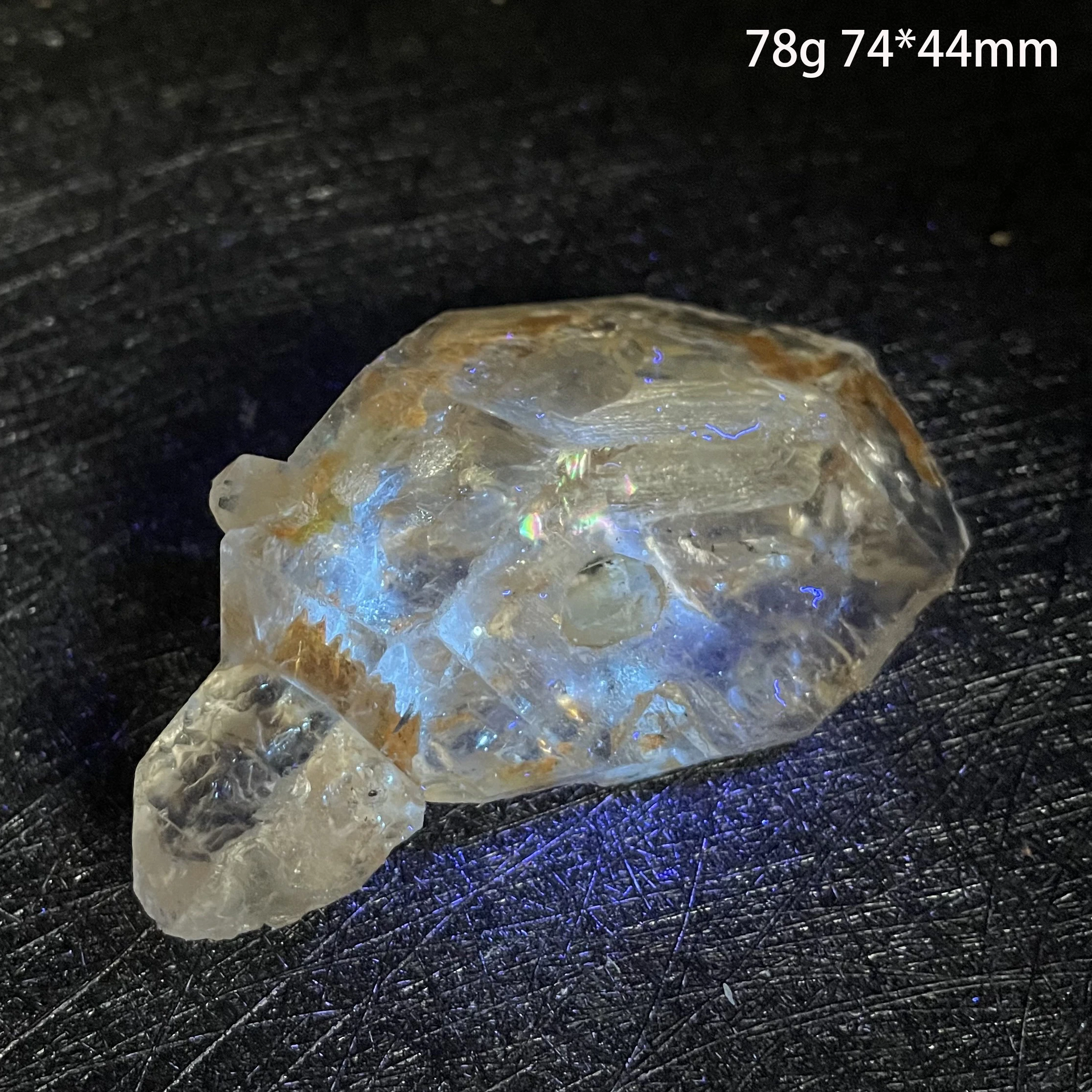 Natural Stone Madagascar Skeletal Crystal Fluorescence effect Mineral Specimen Quartz Cluster Raw Rock Decoration Rough Healing