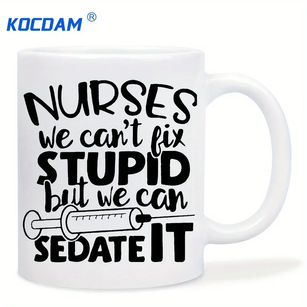 1-Pack, 11 oz Nurse Humor Ceramic Coffee Mug - 