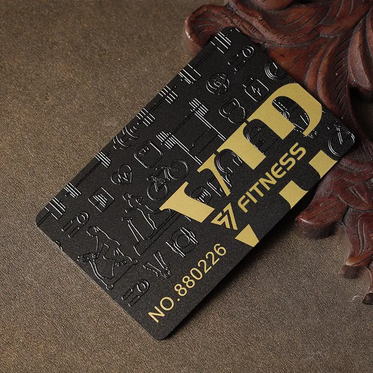 High-End Double-Sided 3D Embossed Matte PVC VIP Membership & Business Card Customized Personalized Plastic Card