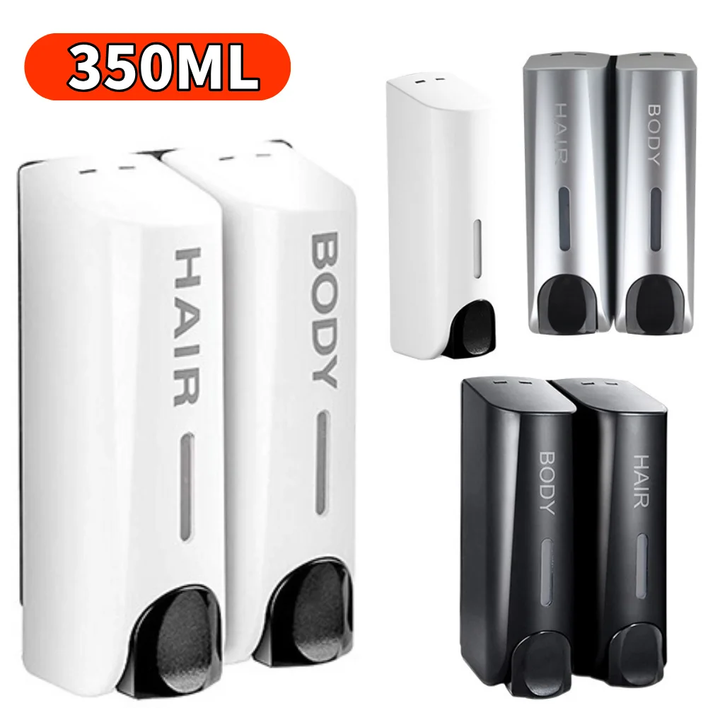 

350ML Shower and Lotion Dispenser Waterproof Shower Gel Lotion Soap Dispenser Versatile with Clear Window for Bathroom Washroom