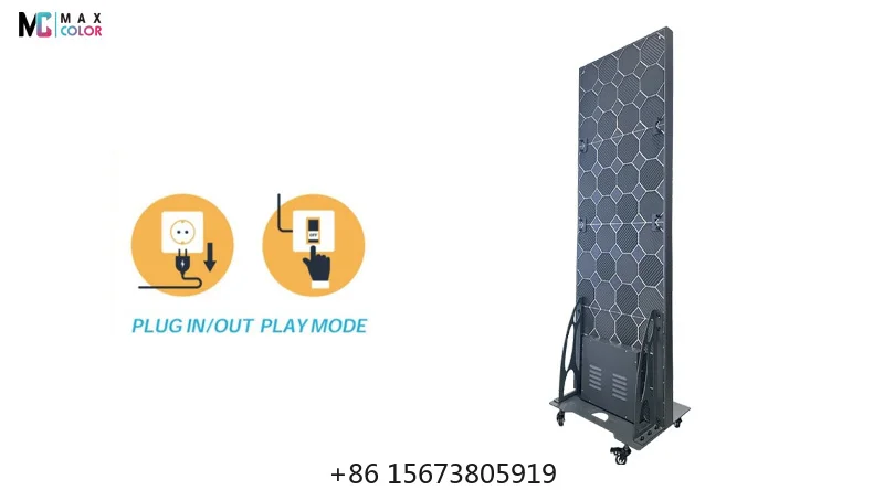 Ultra Slim Indoor P3.9 P5.2 Led Indoor Display Portable Advertising LED Display Digital Poster With Foldable Stand