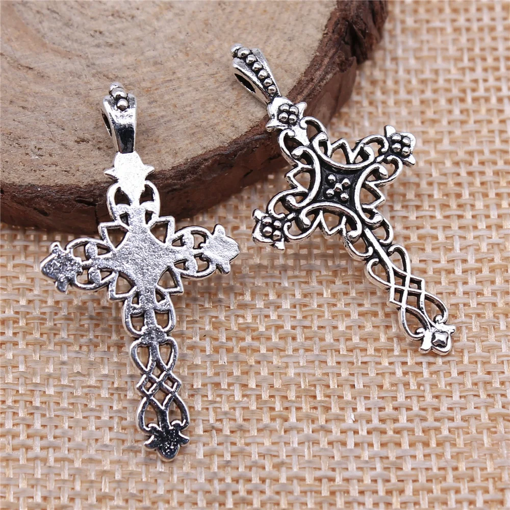 WYSIWYG 10pcs 38x20mm Cross Charms For Jewelry Making Sideways Cross Charm Sideways Cross Pendants