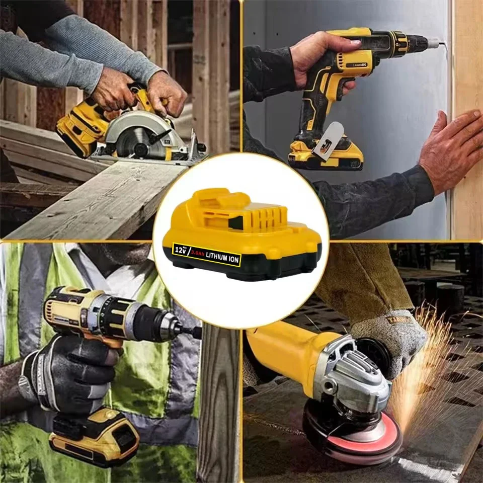 Baterie DeWalt DCB120 DCB123 DCB122 DCB127 DCB124 DCB121, 3 kusy, 3000 mAh, 10,8 V, 12 V MAX, lithium-iontová, náhradní, pro DeWalt DCB120 DCB123 DCB122 DCB127 DCB124 DCB121 - náhled 6