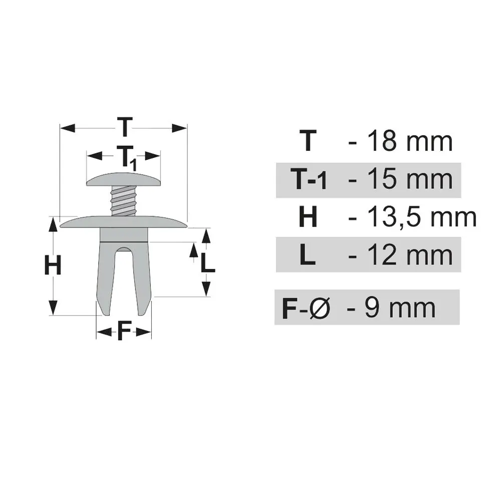 50Pcs Auto Fasteners Trim Panel Lining Clips Gray Plastic Retainer Car Clips for VW Volkswagen T4 T5 Transporter Eurovan