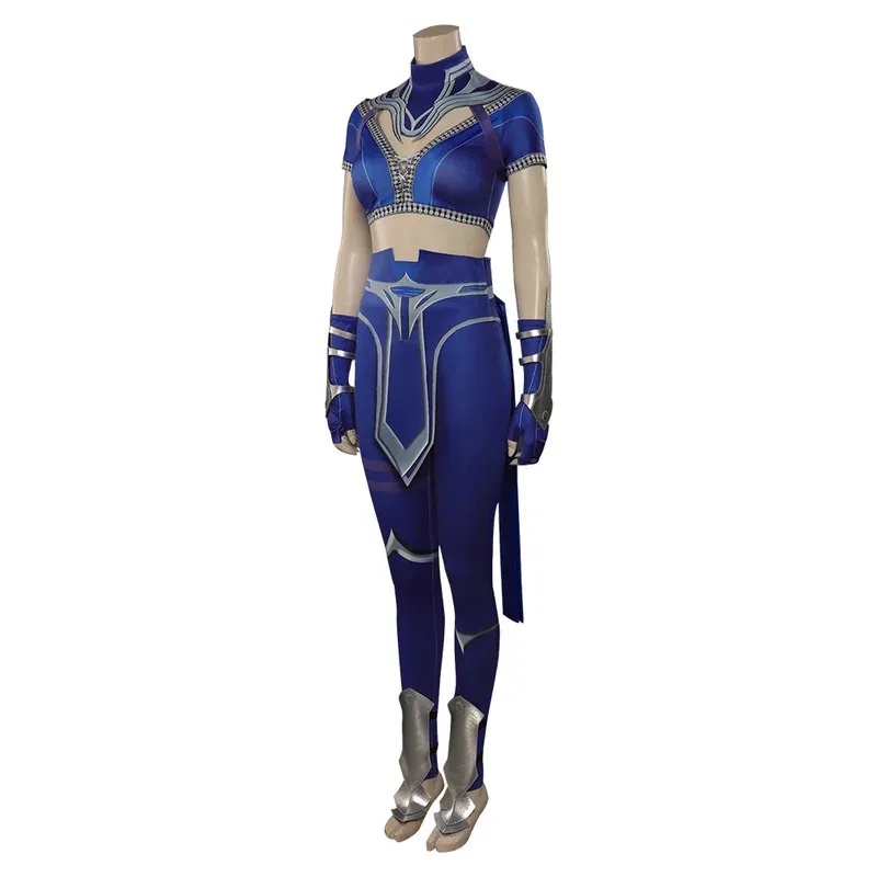 

COSda@Game Kitana Cosplay Costume Mortal Cos Kombat Disguise Adult Women Pants Top Gloves Mask Outfits Halloween Carnival Party