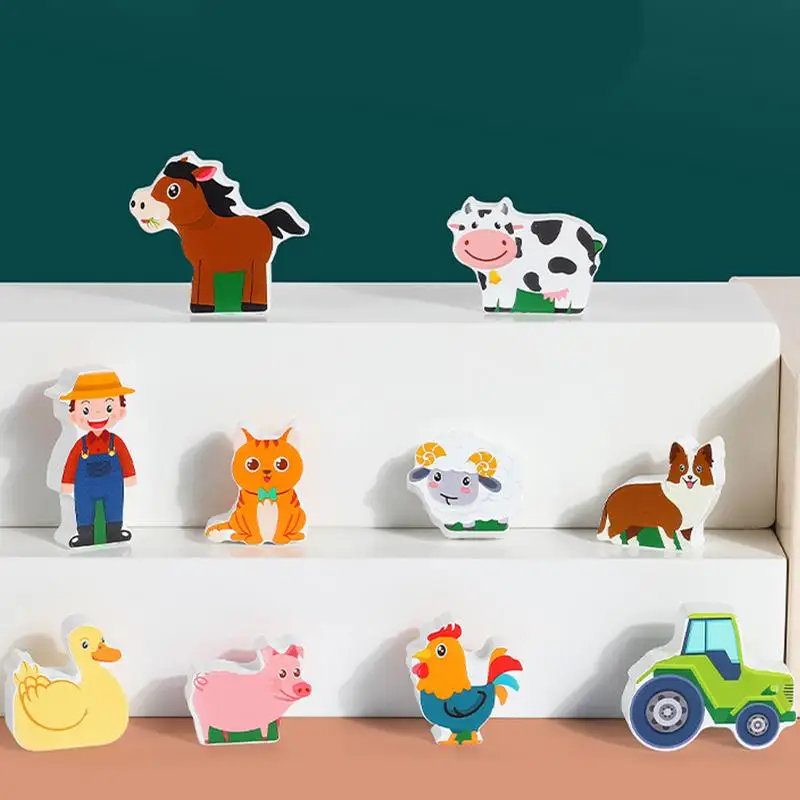 Forma animal classificador seguro resistente forma classificação jogo de correspondência conjunto de brinquedos de celeiro aprendizagem pré-escolar brinquedos educativos fazenda brinquedos