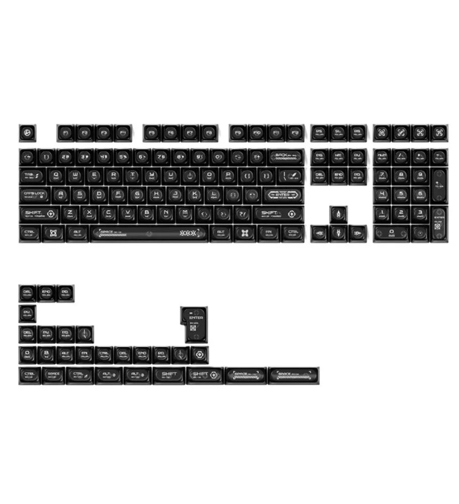 Black Opal Max Personality Transparent Keycap Fit Wooting Bee Step from ace68 keys 87 keys 108
