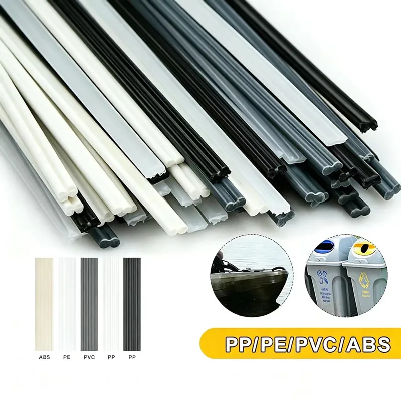 5M Plastic Welding Rods PP PE PVC ABS Plastic Welder Rods for Car Bumper Kayak Repair Kit Car Bumper Repair Electrodes Sticks