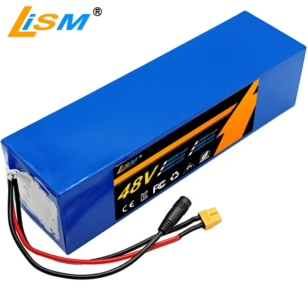 48V 20Ah 21700 lithium battery pack 13S3P 20000mAh 800-1000W High power Ebike battery 54.6V Electric bicycle BMS+Free charger