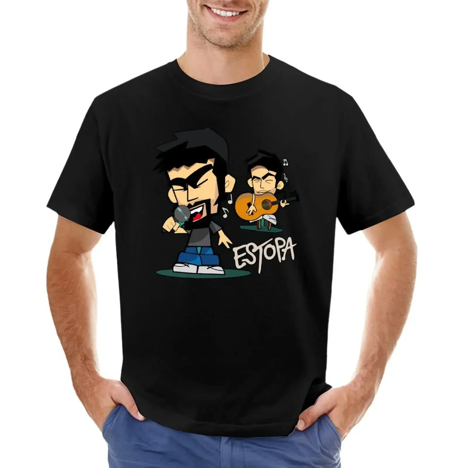 Nueva camiseta informal estopa para niños, sudadera blanca, campeón para hombres, ropa informal de algodón de manga corta, anime, verano, vintage, divertido para hombre