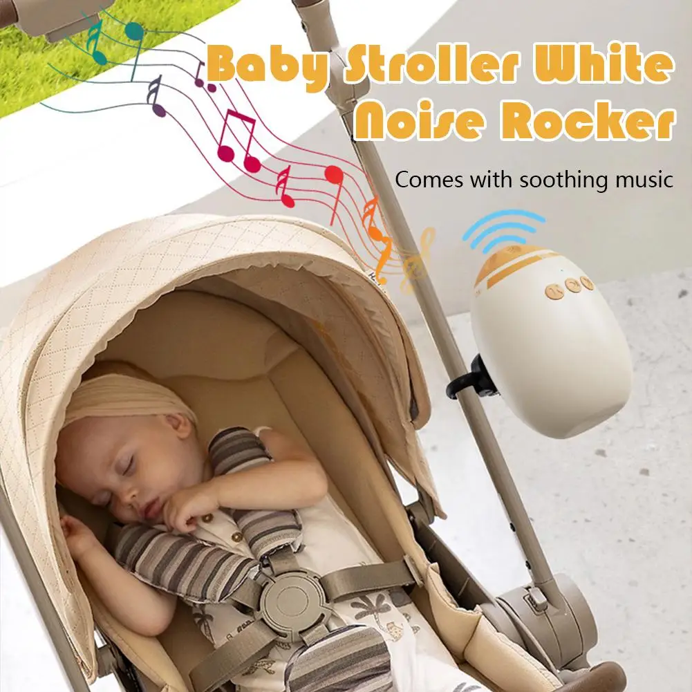 

Portable Baby Sleep Soothing Device Baby Stroller Shaker Care White With Bluetooth With Baby Function Noise X1Q3
