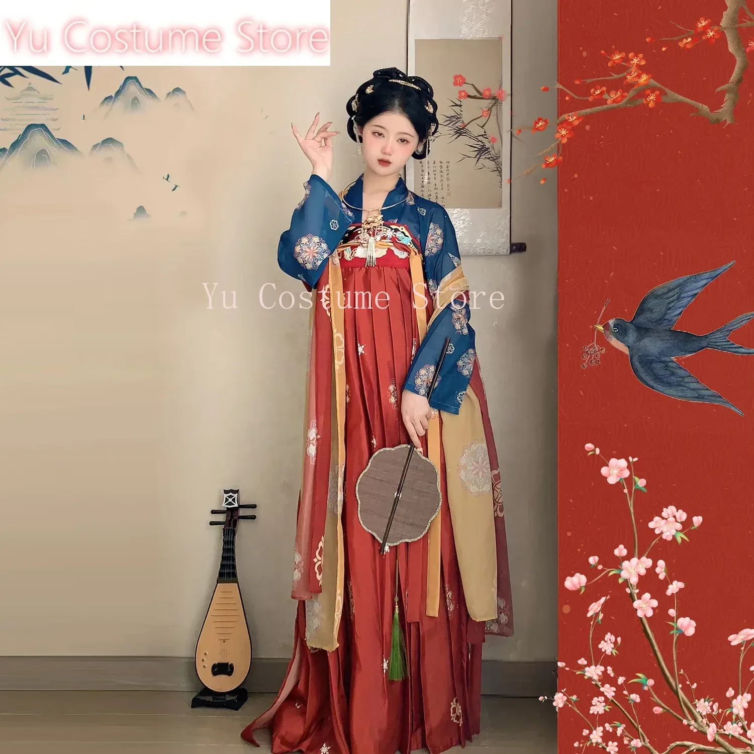 

Original Design Hanfu Sets Chest-high RuqunChineseTraditional Dress Improved Hanfu Costume ханьфу Vestidos Para Mujer Yu Costume