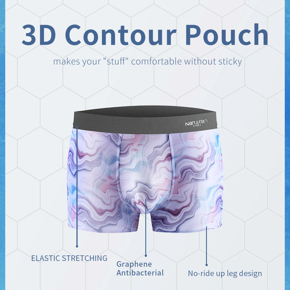 Men\'s Panties Underpants Boxers Underwear Traceless Underwear Ice Silk Boxer Gift for Man Breathable Homme Sexy Soft Male Shorts