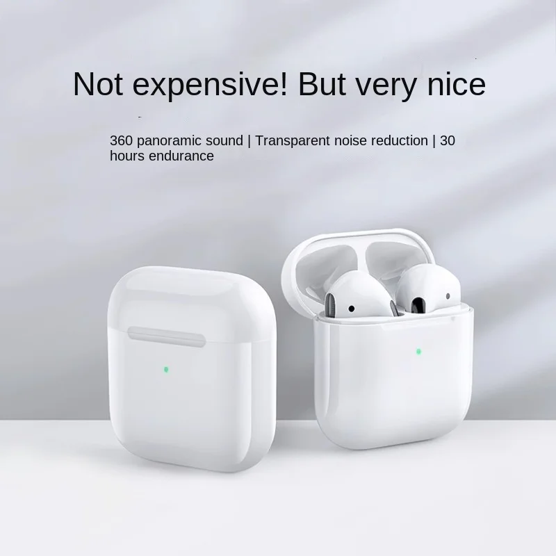 Earphone Bluetooth Pro4TWS asli, earphone nirkabel stereo, earbud dengan mikrofon, cocok untuk Xiaomi iPhone