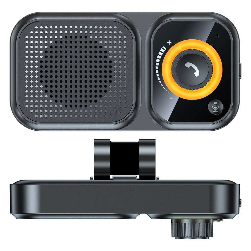 Car Sun Visor Wireless Audio Player for Hands-Free Calling Voice Navigation with ABS Material and 11.3 5.82 4.9cm Size