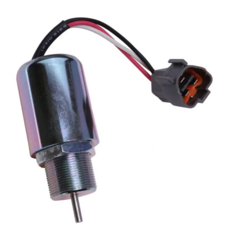 12V Fuel Shutoff Solenoid 30A87-20404 for Excavator EC13 EC15B Diesel Engine S4L S3L L3E